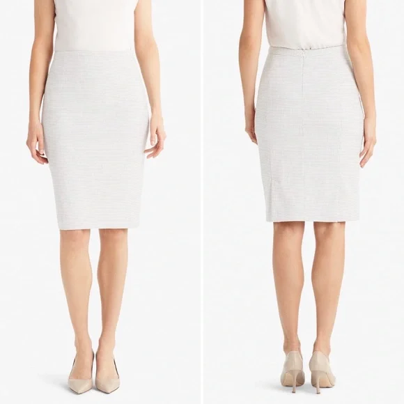 MM Lafleur New York Cobblehill Skirt Microjacquard Print Pencil Skirt US 4 - Picture 3 of 9
